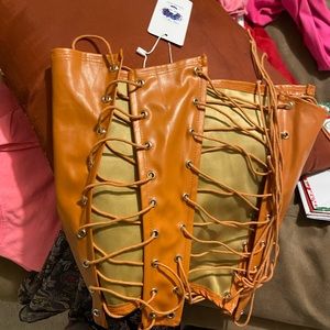 Leather Corset top $10